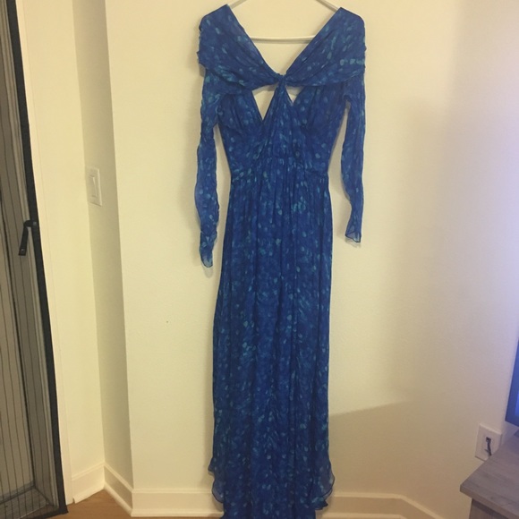 NWT joy Cioci Mariana hi-low blue sparkle gown sz4 - Picture 10 of 12